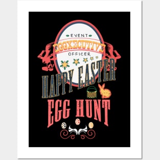 Happy Easter Egg Hunt Vintage EGGXECUTIVE RC01 Posters and Art